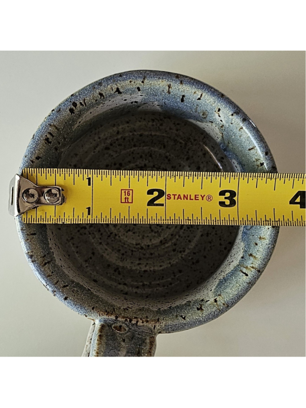Signed Vintage Studio Pottery Soup Bowl & Mug Set Riveted Strap Handle - Picture 5 of 16